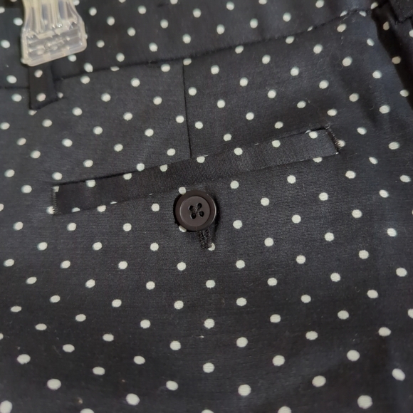 Rafaella NWOT Black w/ White Polka Dot Capris Size 6P Petites Cotton Spandex On - Picture 7 of 10